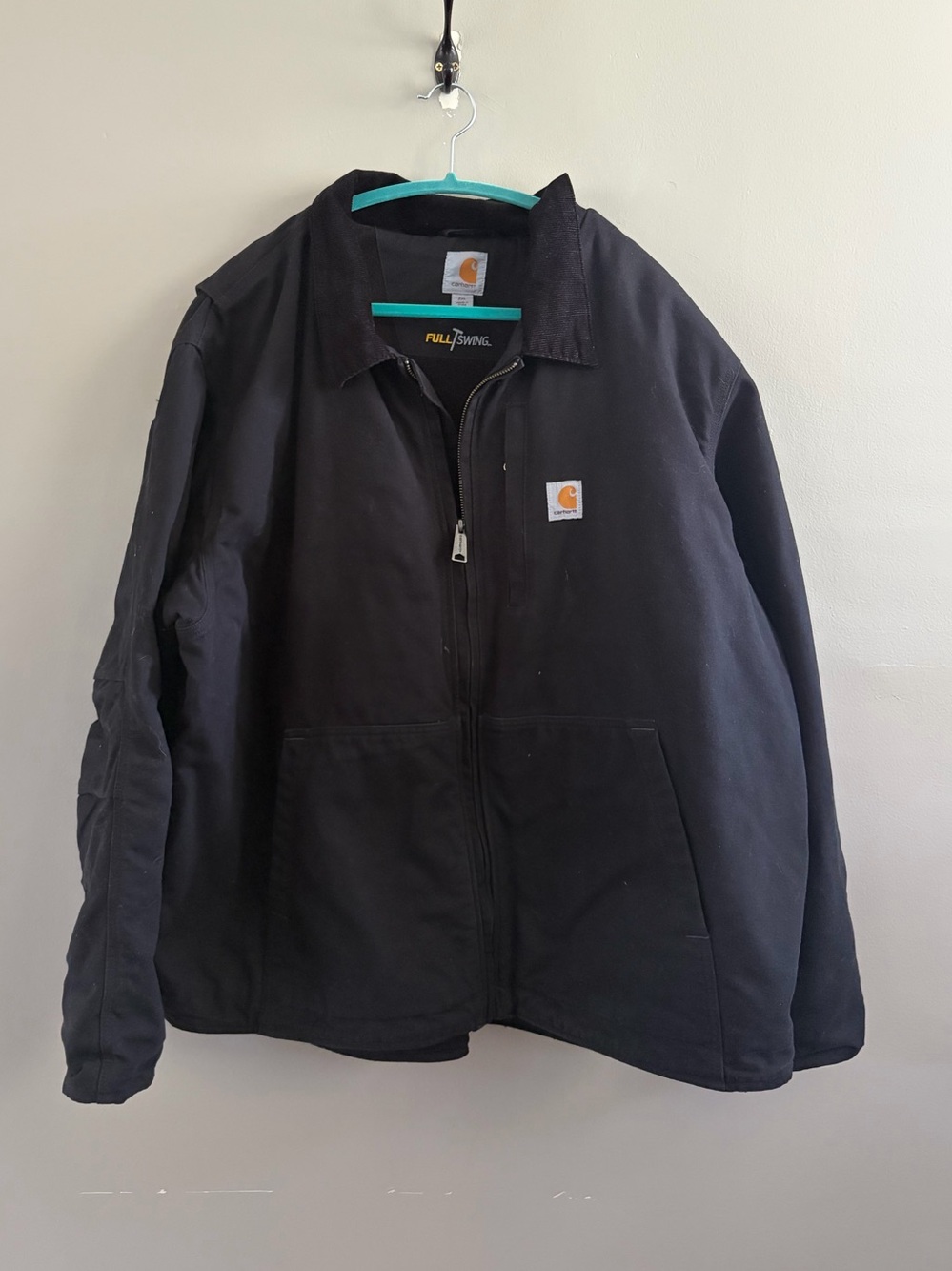 Men's Carhartt Jacket Black 2XL Full Swing Collar‎ Workwear Streetwear